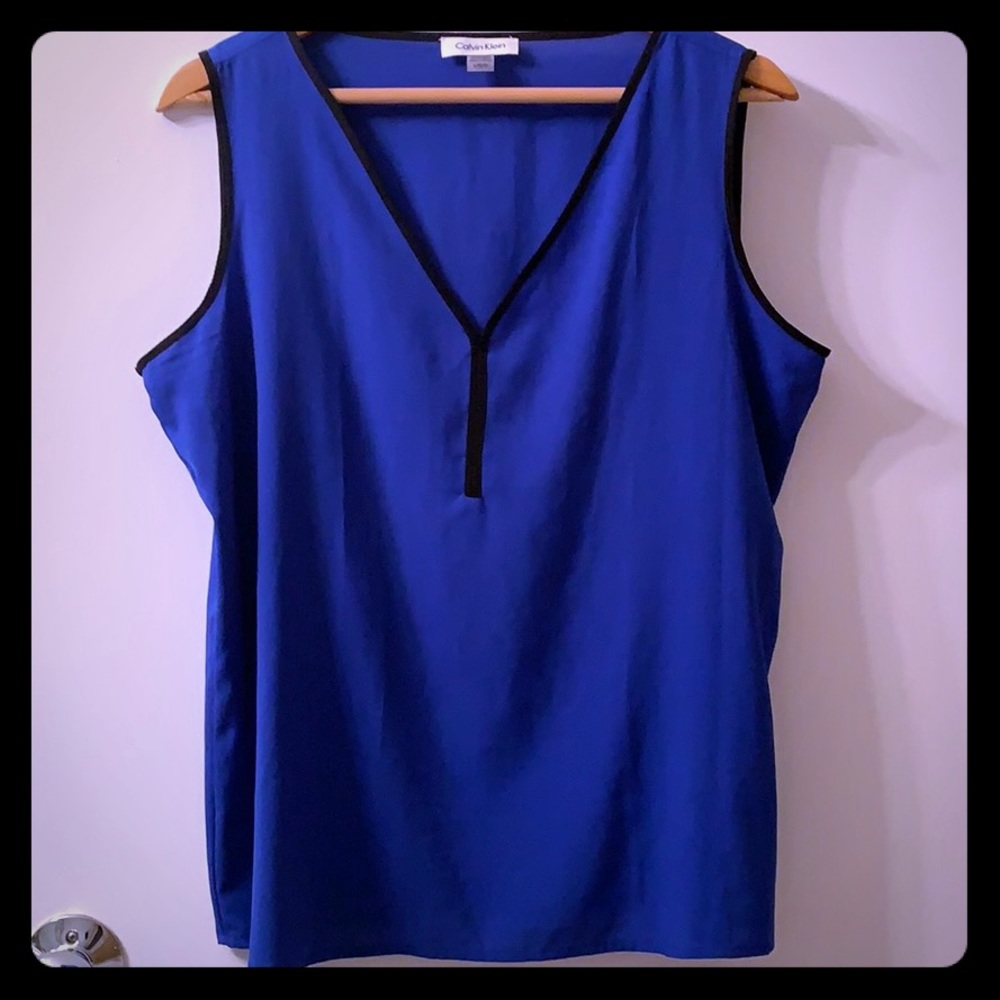 Calvin Klein Cobalt Blue Blouse